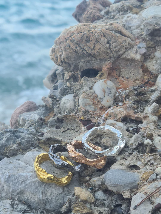 Ασημένια δαχτυλίδια Grotto